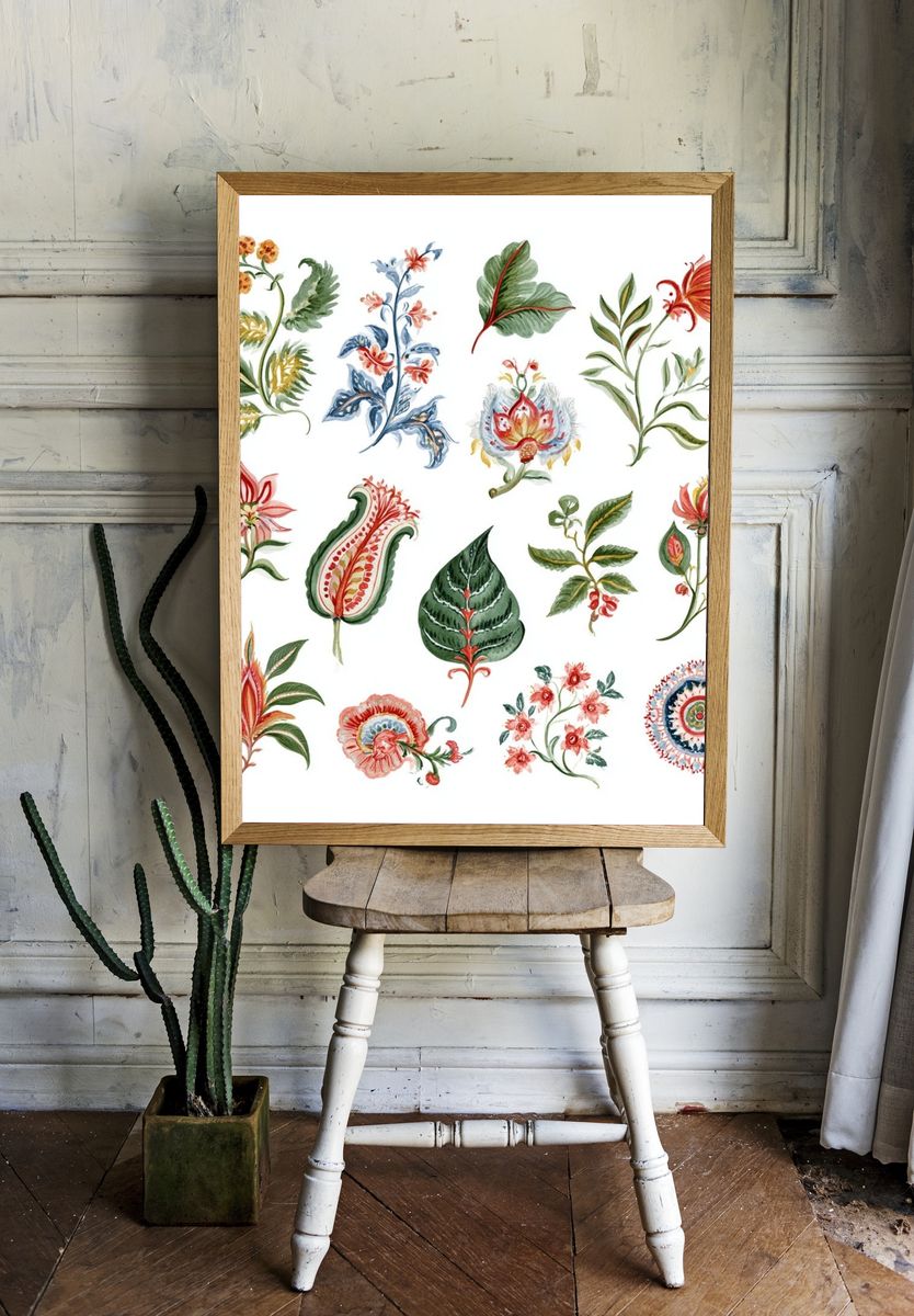 Botanical Watercolor Study Poster. room preview