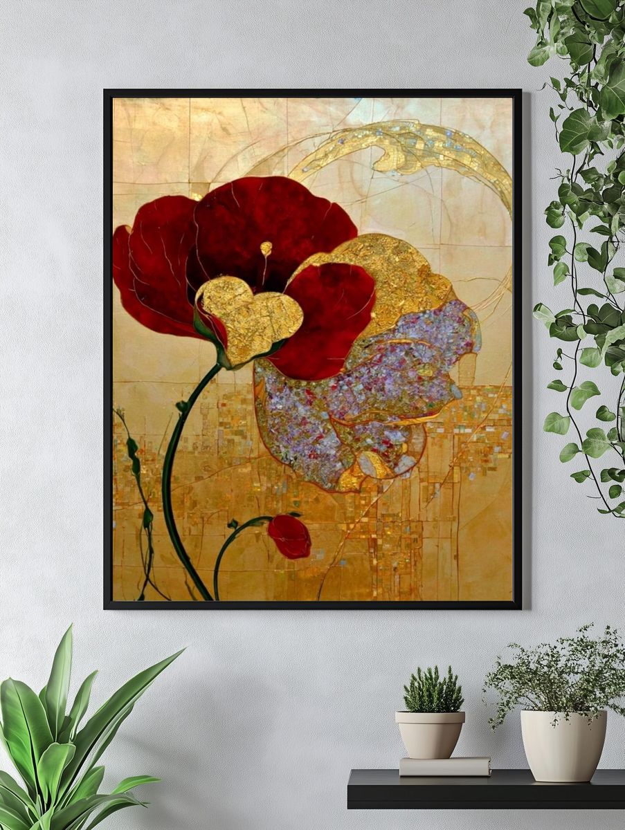 Golden Poppy Bloom Fine-Art Print. — room view 4
