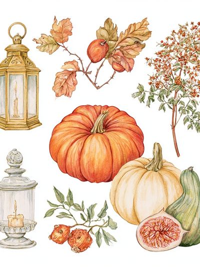 Autumn Harvest Botanical Print.