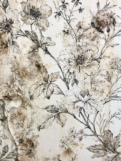 Vintage Botanical Floral Poster.