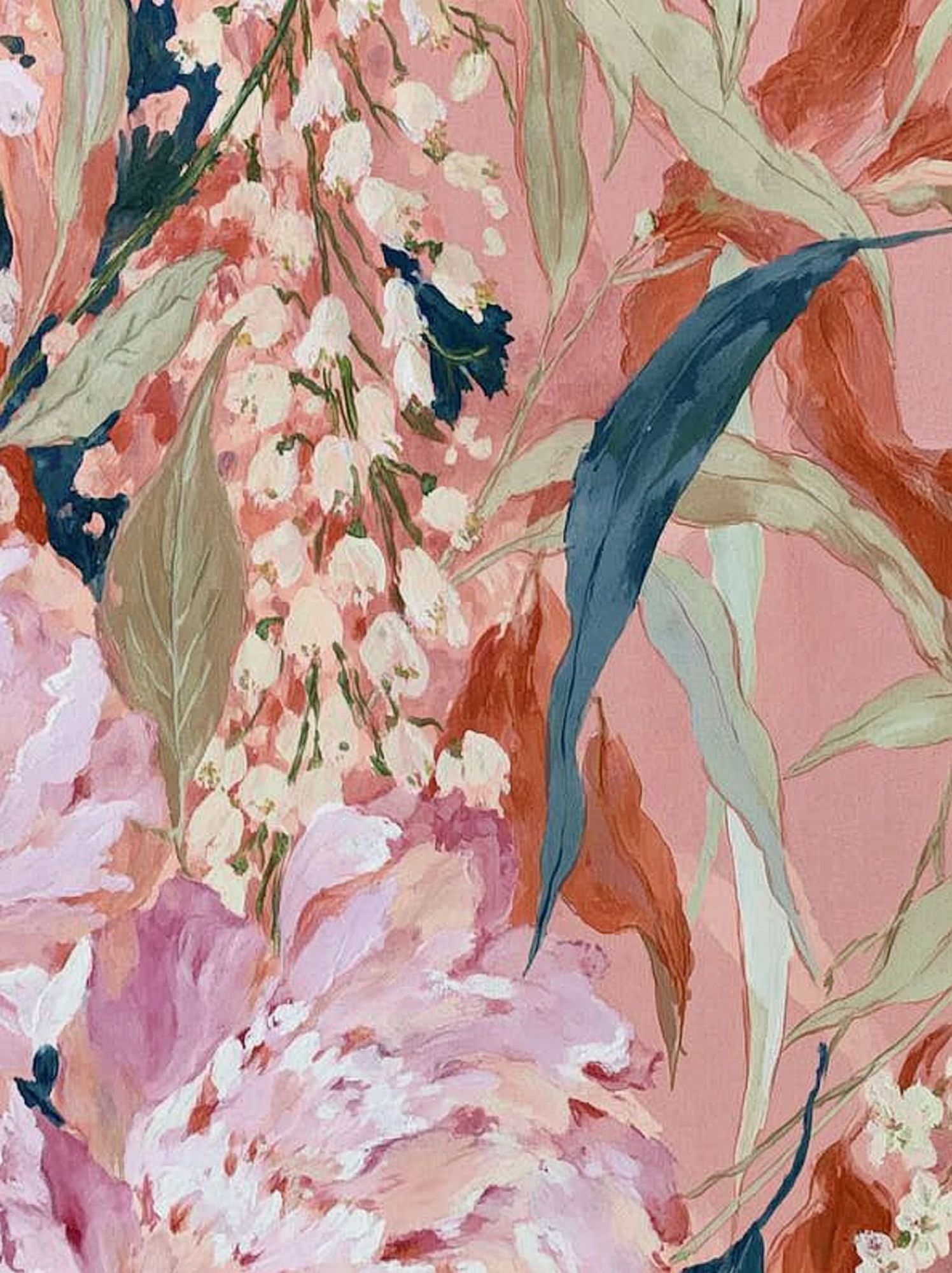 Pink Floral Botanical Poster. poster — botanical art
