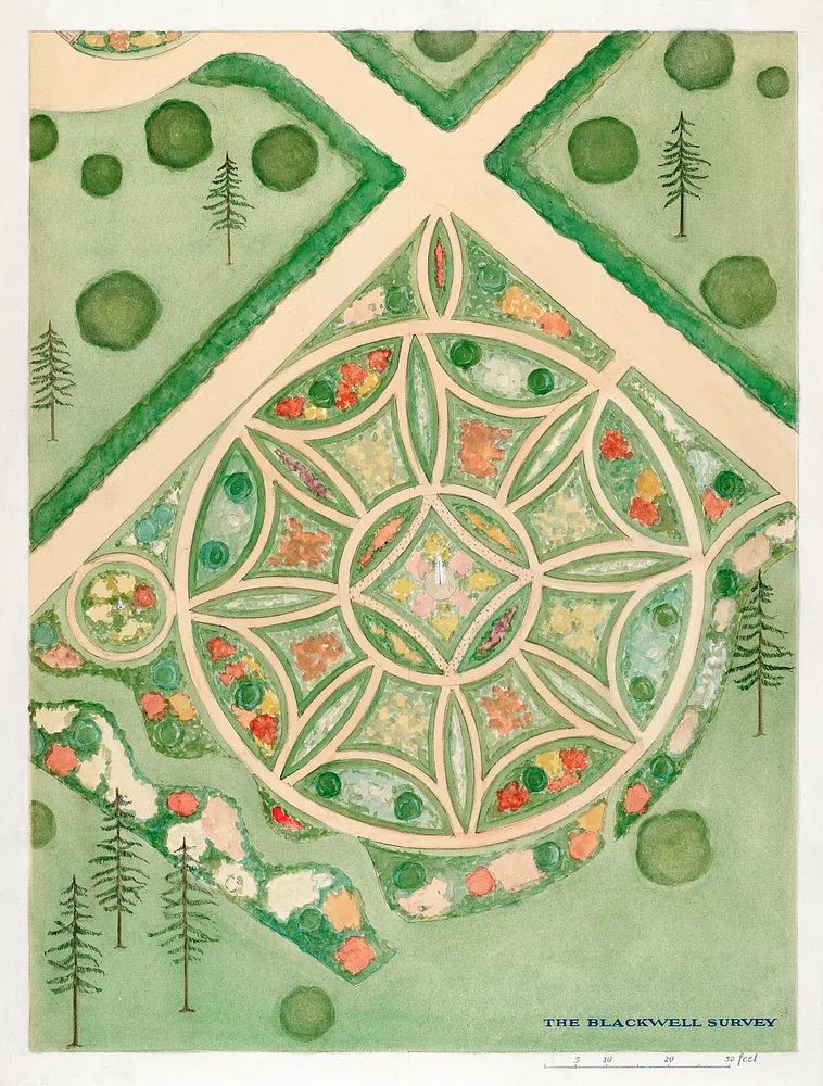 J. G. Bennett Estate (1936). poster — botanical art