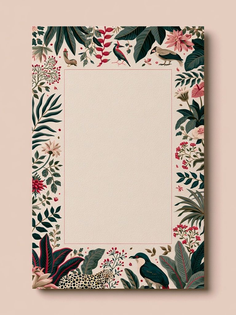 Tropical Botanical Frame Poster. poster detail