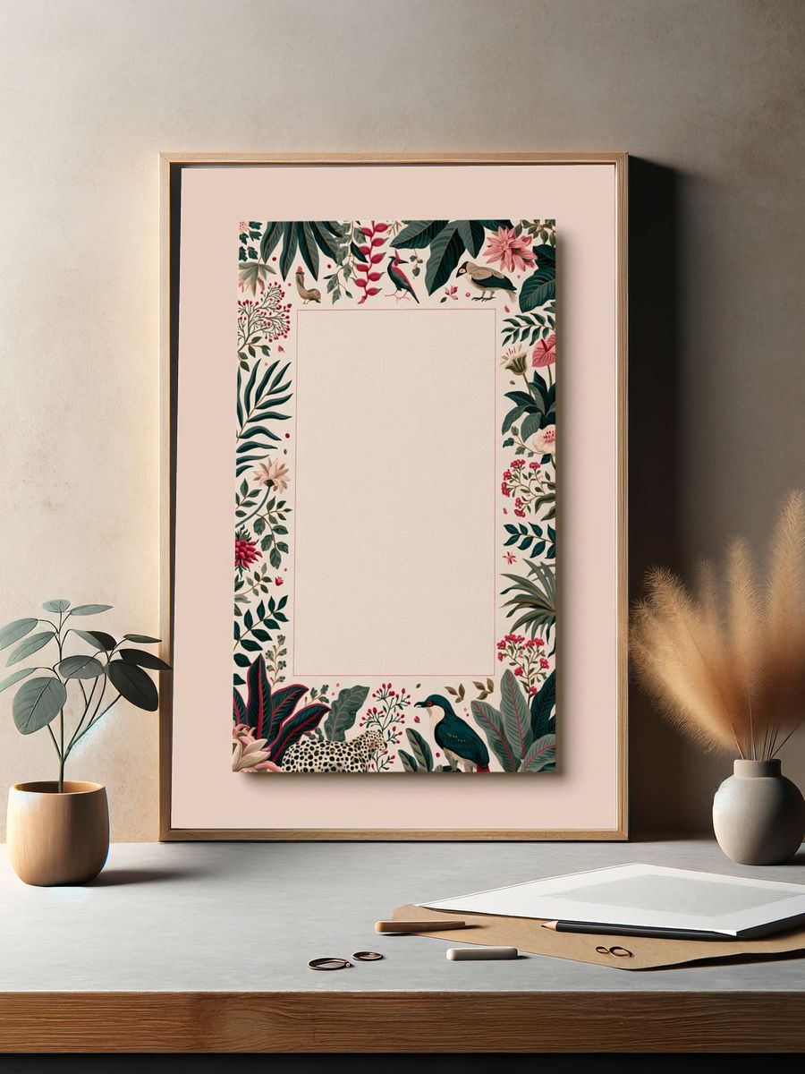 Tropical Botanical Frame Poster. — room view 2