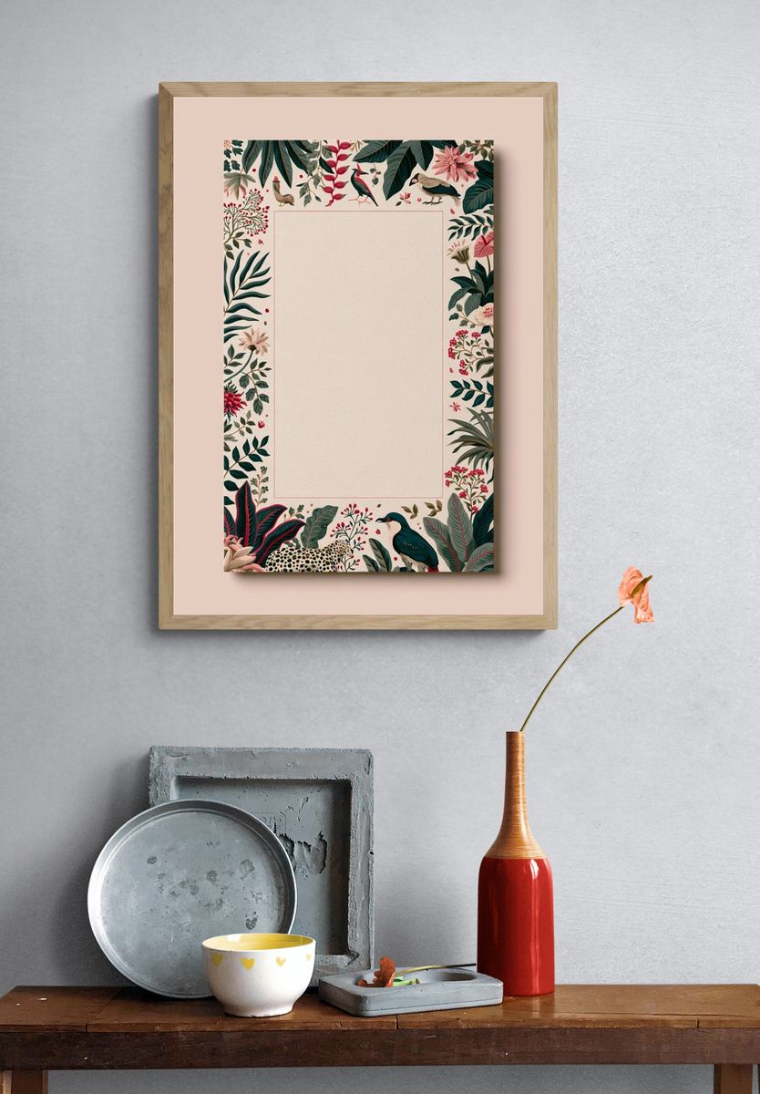 Tropical Botanical Frame Poster. — room view 3