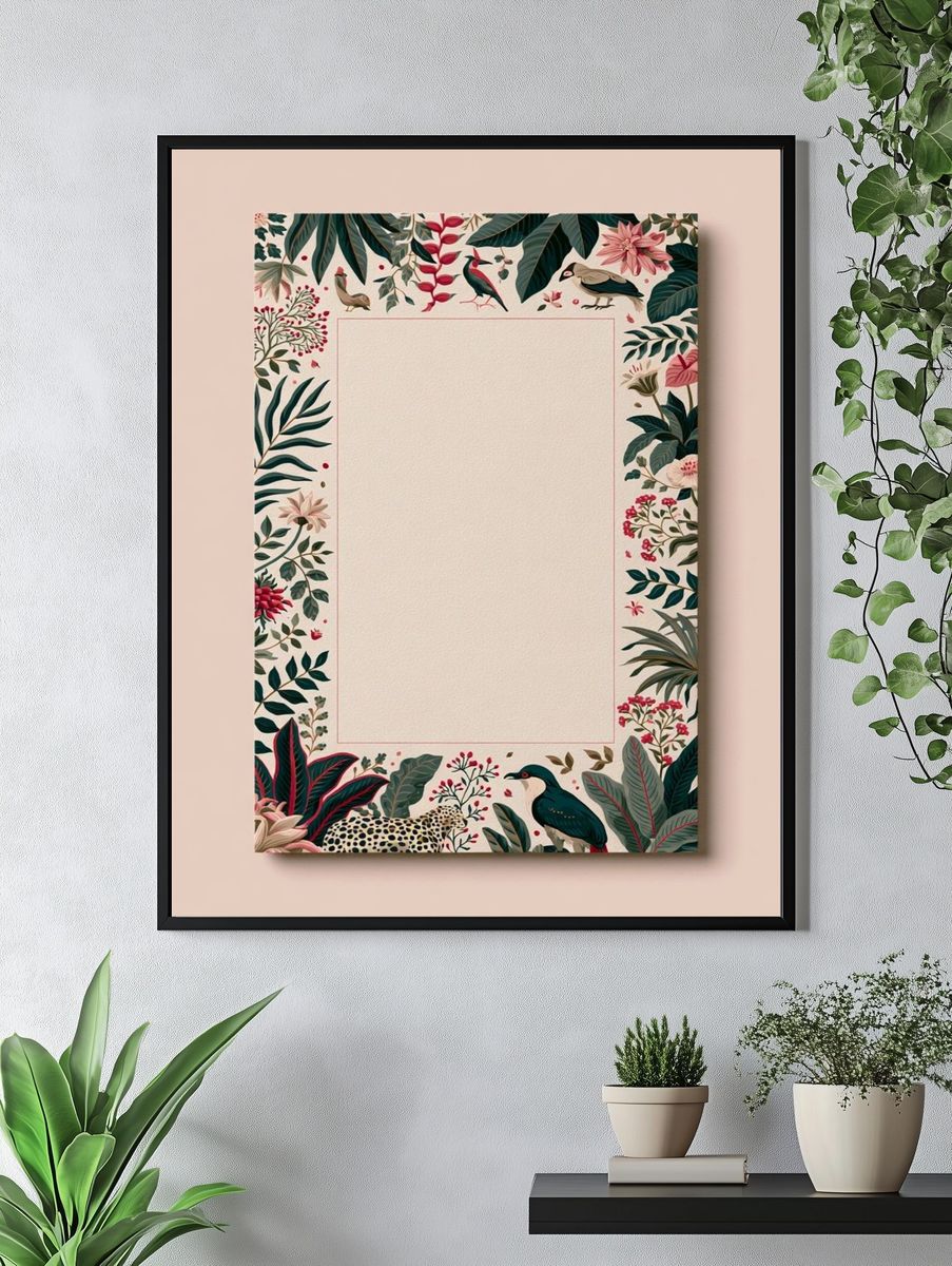 Tropical Botanical Frame Poster. — room view 4