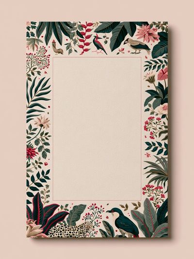 Tropical Botanical Frame Poster.