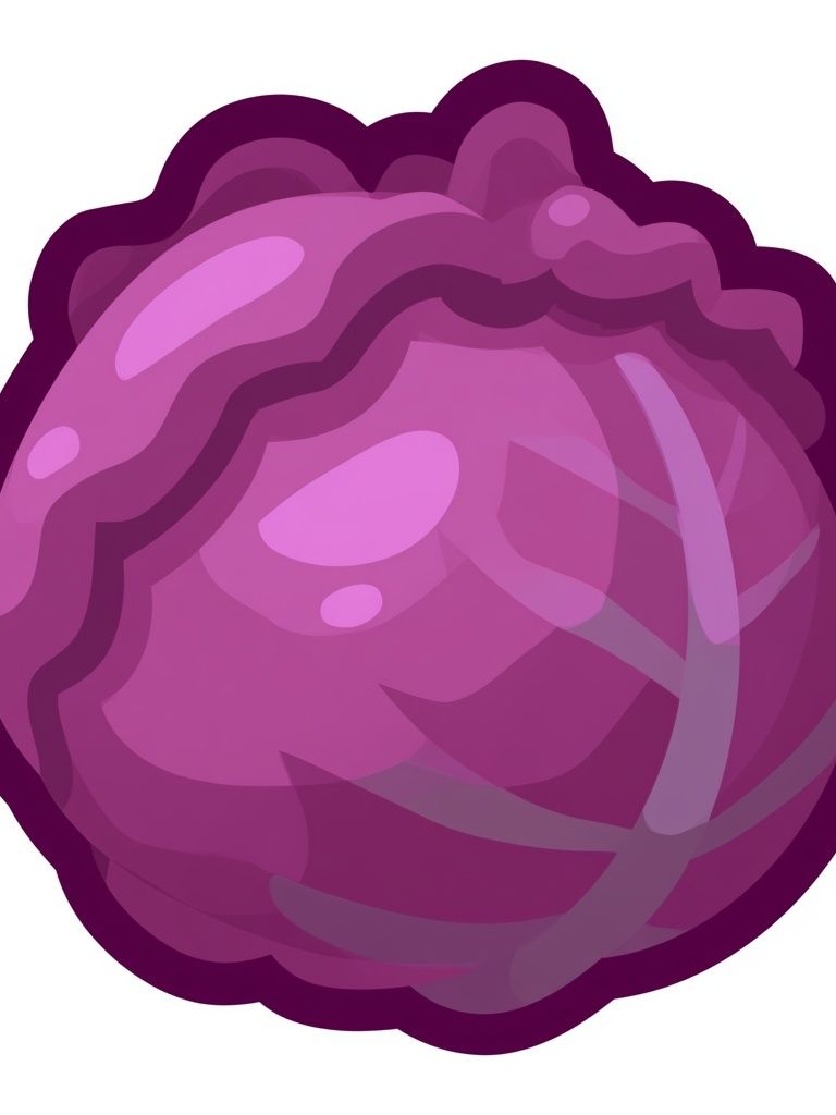 Purple Cabbage Illustration Poster. poster — botanical art