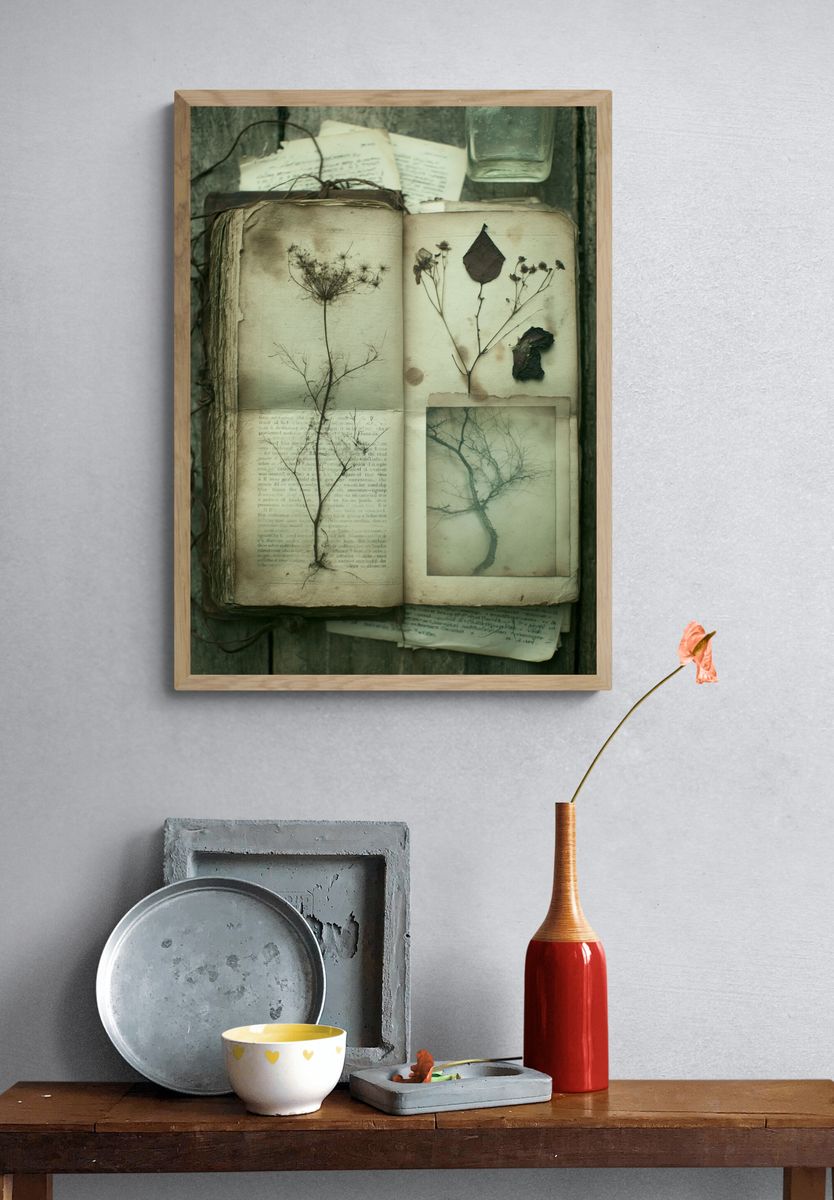 Pressed Botanical Journal Poster. — room view 3