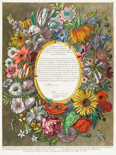 Frontipiece Title Page Plusiers Guirlandes. poster