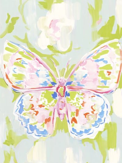 Pastel Butterfly Watercolor Print.