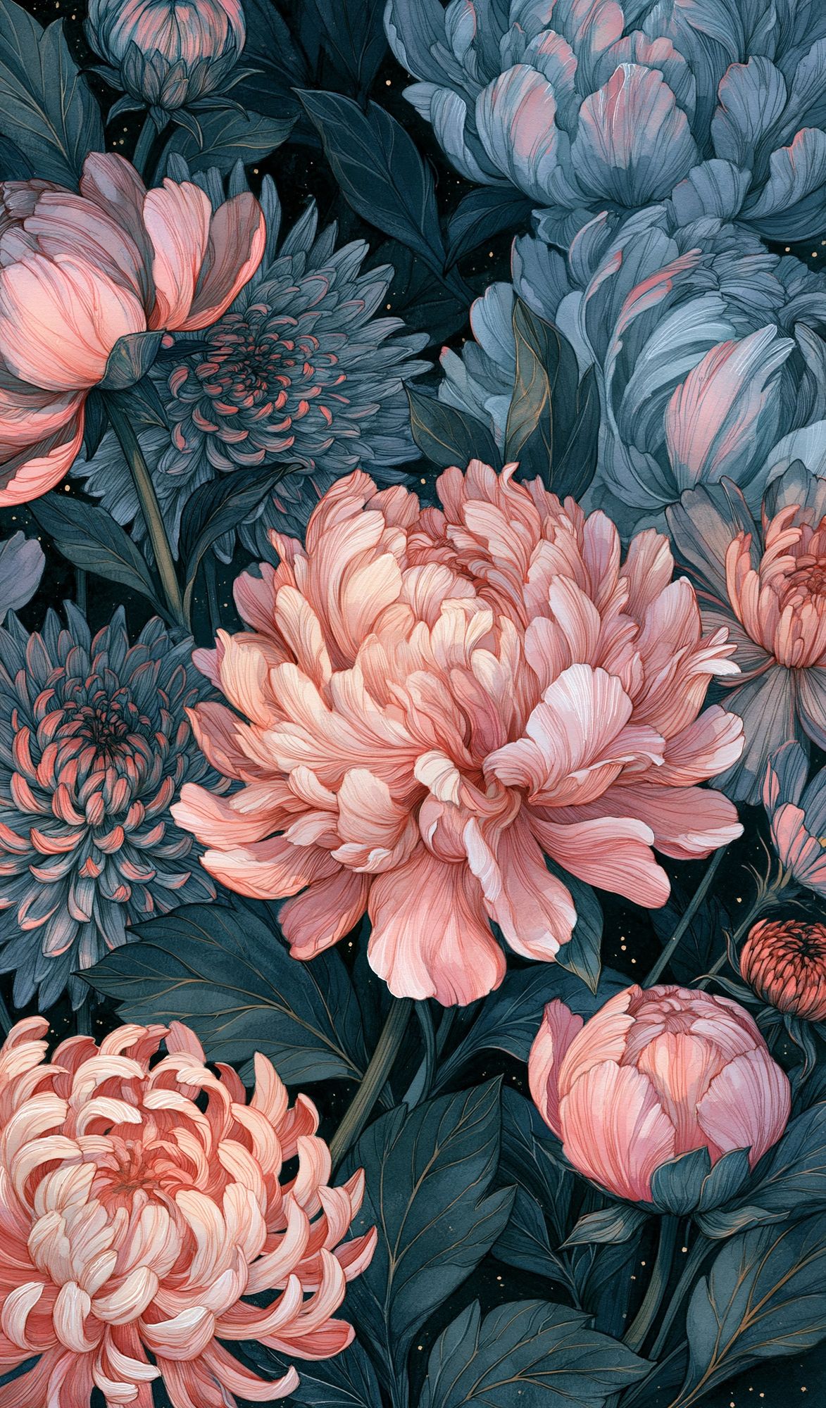 Peony Bloom Botanical Print. poster — botanical art