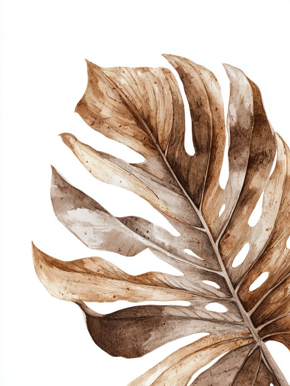 Monstera Leaf Watercolor Print. poster — botanical art