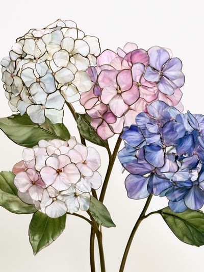 Hydrangea Blooms Botanical Print. poster