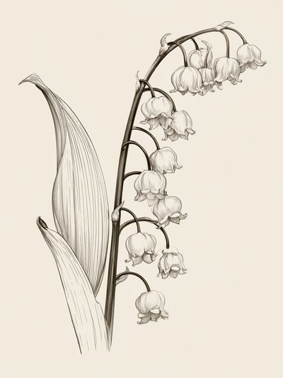Lily of the Valley Botanical Print.
