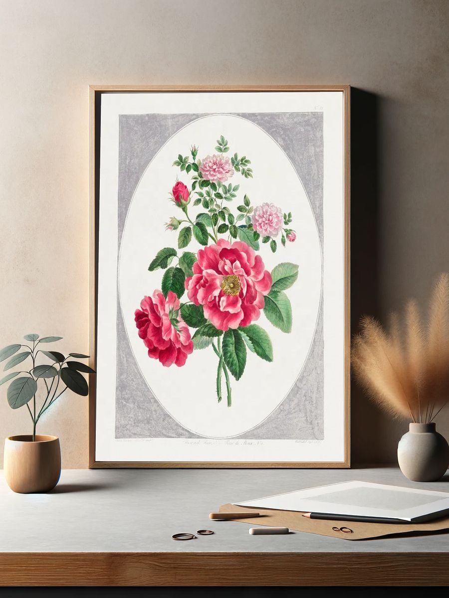 Damask Rose (1787) high resolution. — room view 2
