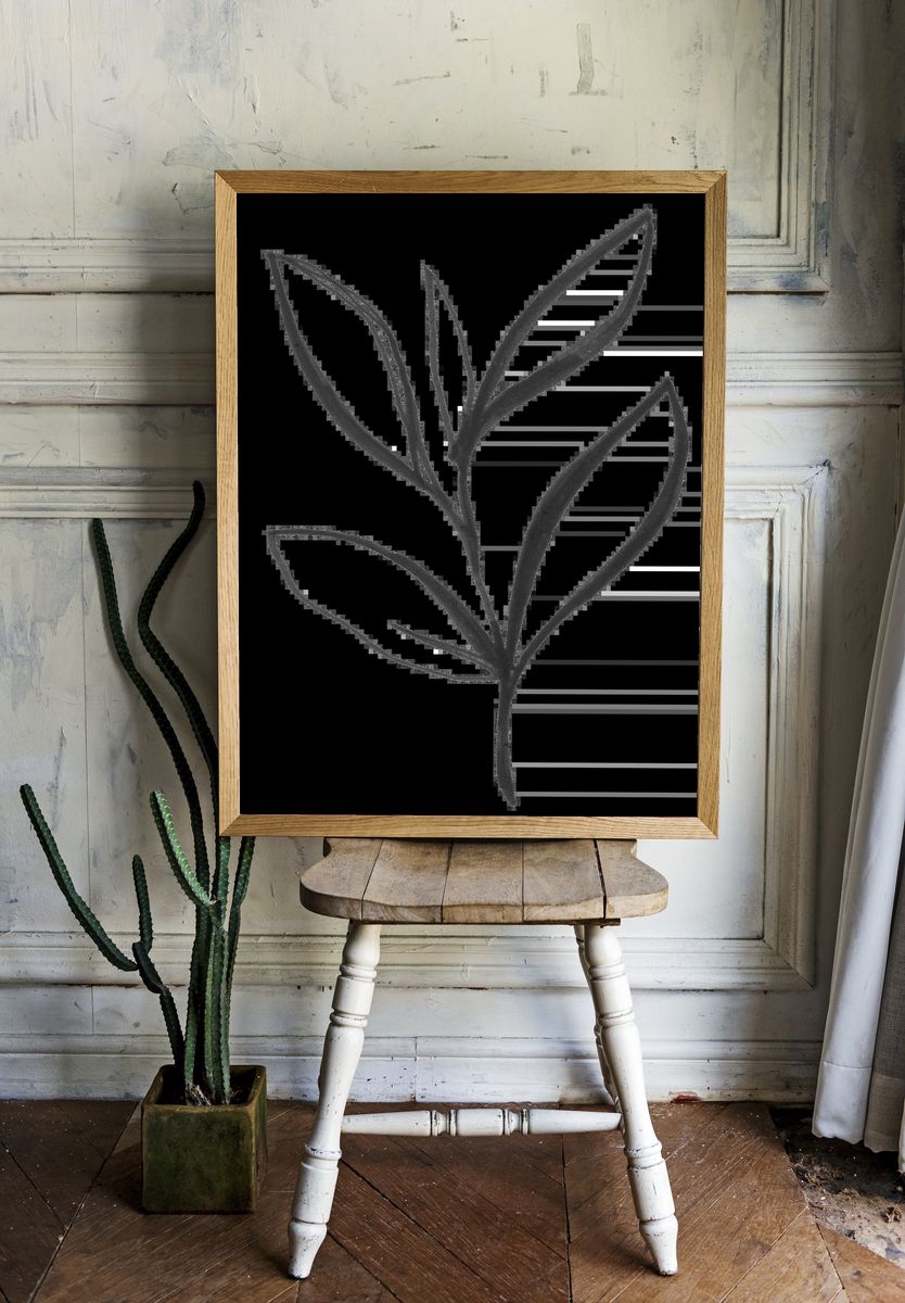 Vintage Floral Tag Collage Print. room preview