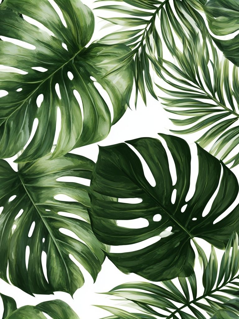 Tropical Monstera Leaves Print. poster — botanical art