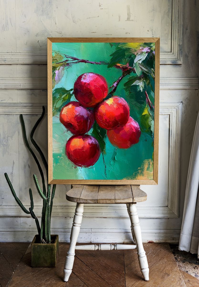 Cherry Branch Fine-Art Print. room preview