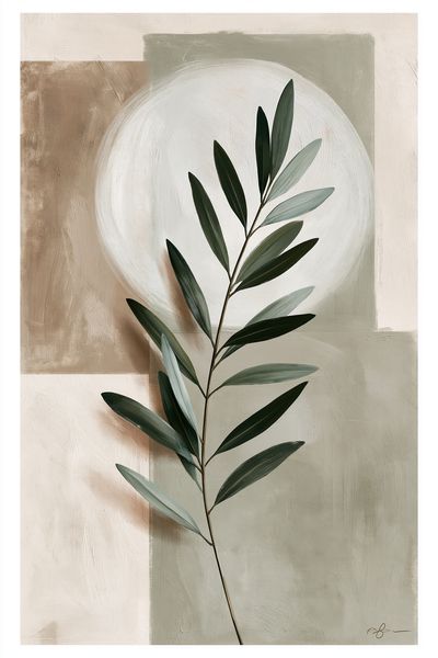Olive Branch Botanical Print.