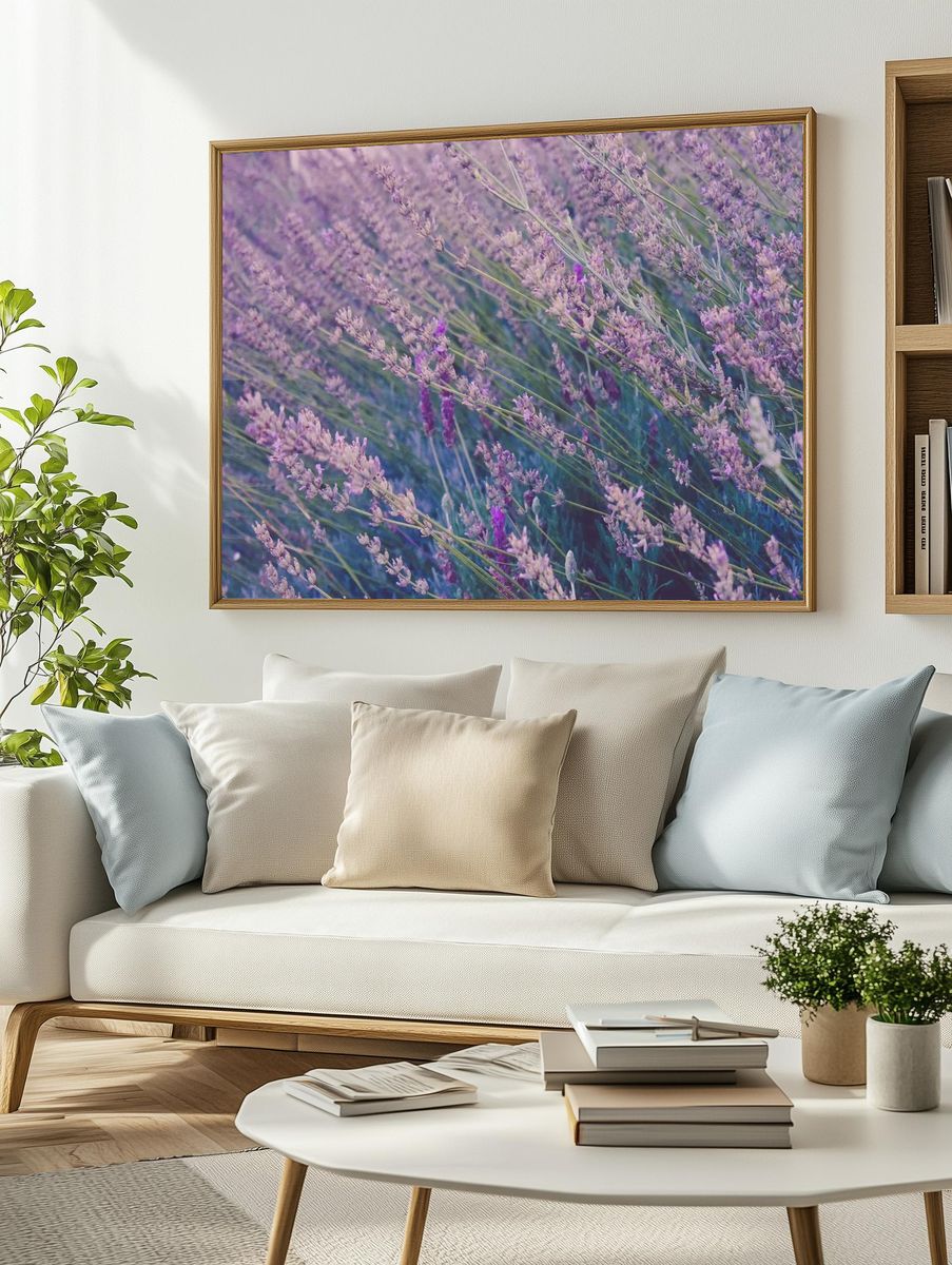 Tall lavender plants swaying wind. — room view 2