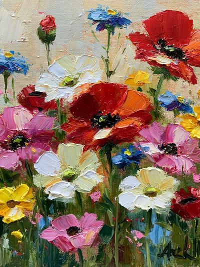 Colorful Wildflower Bouquet Print.