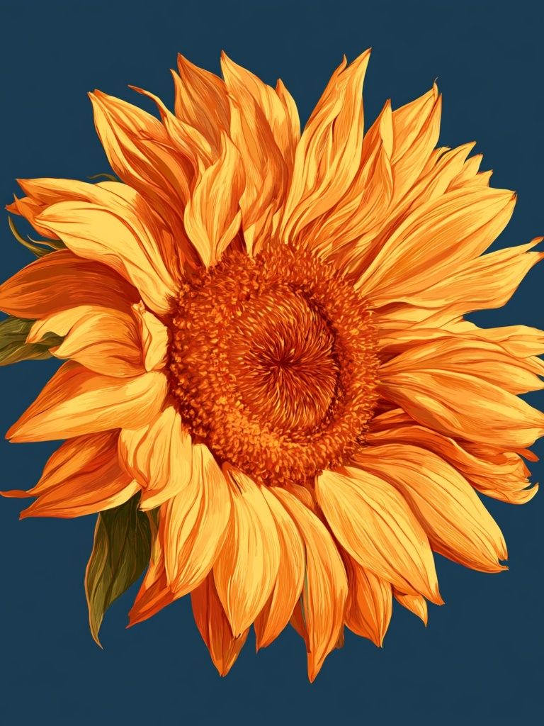 Sunflower Botanical Print. poster — botanical art