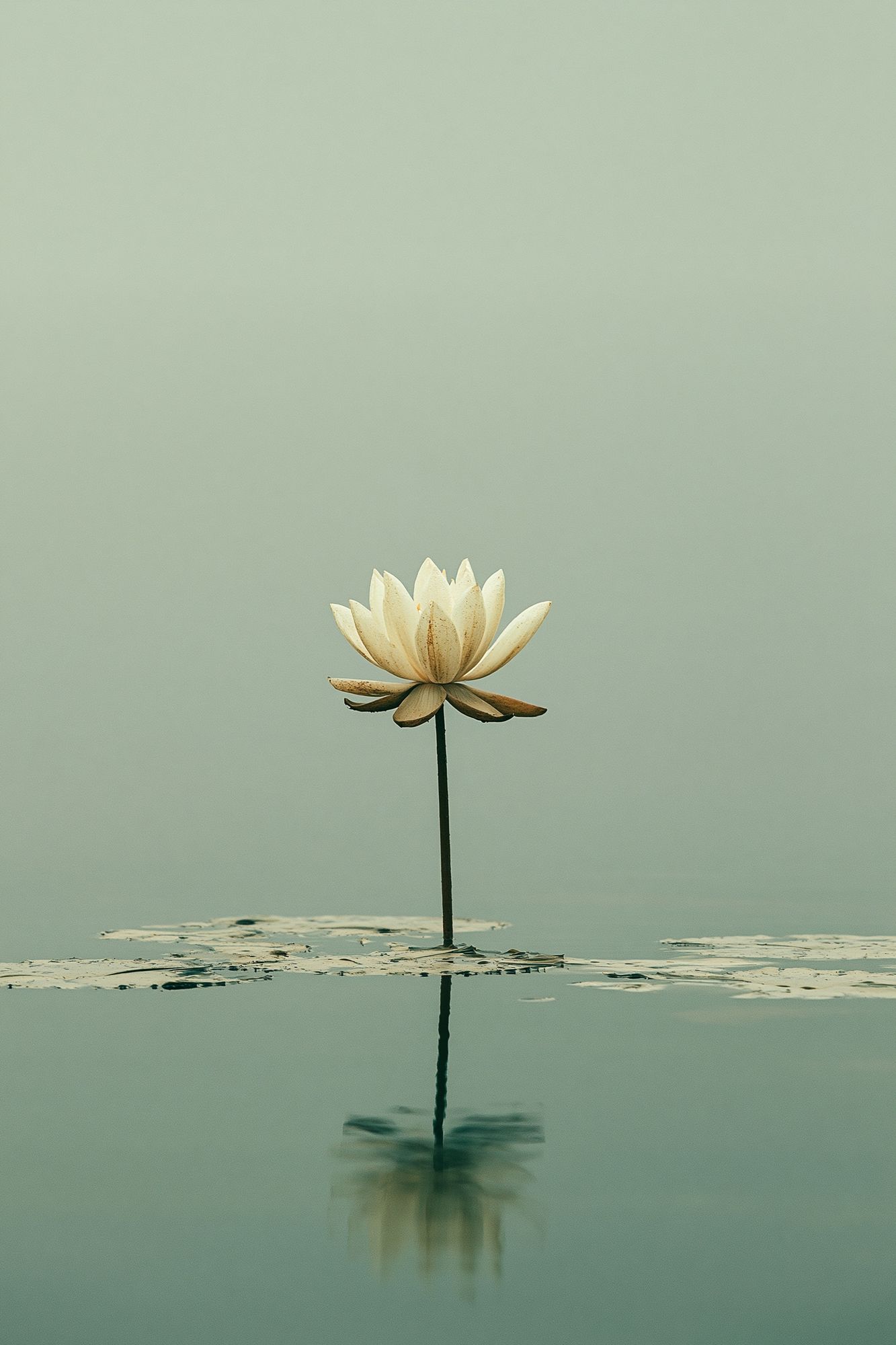 Lotus Bloom Minimalist Photography Poster. poster — botanical art