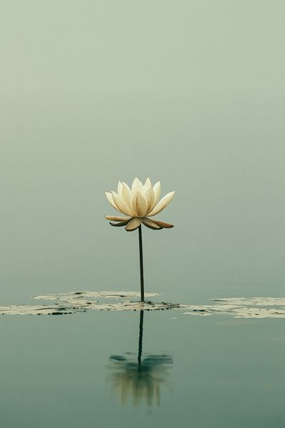 Lotus Bloom Minimalist Photography Poster.