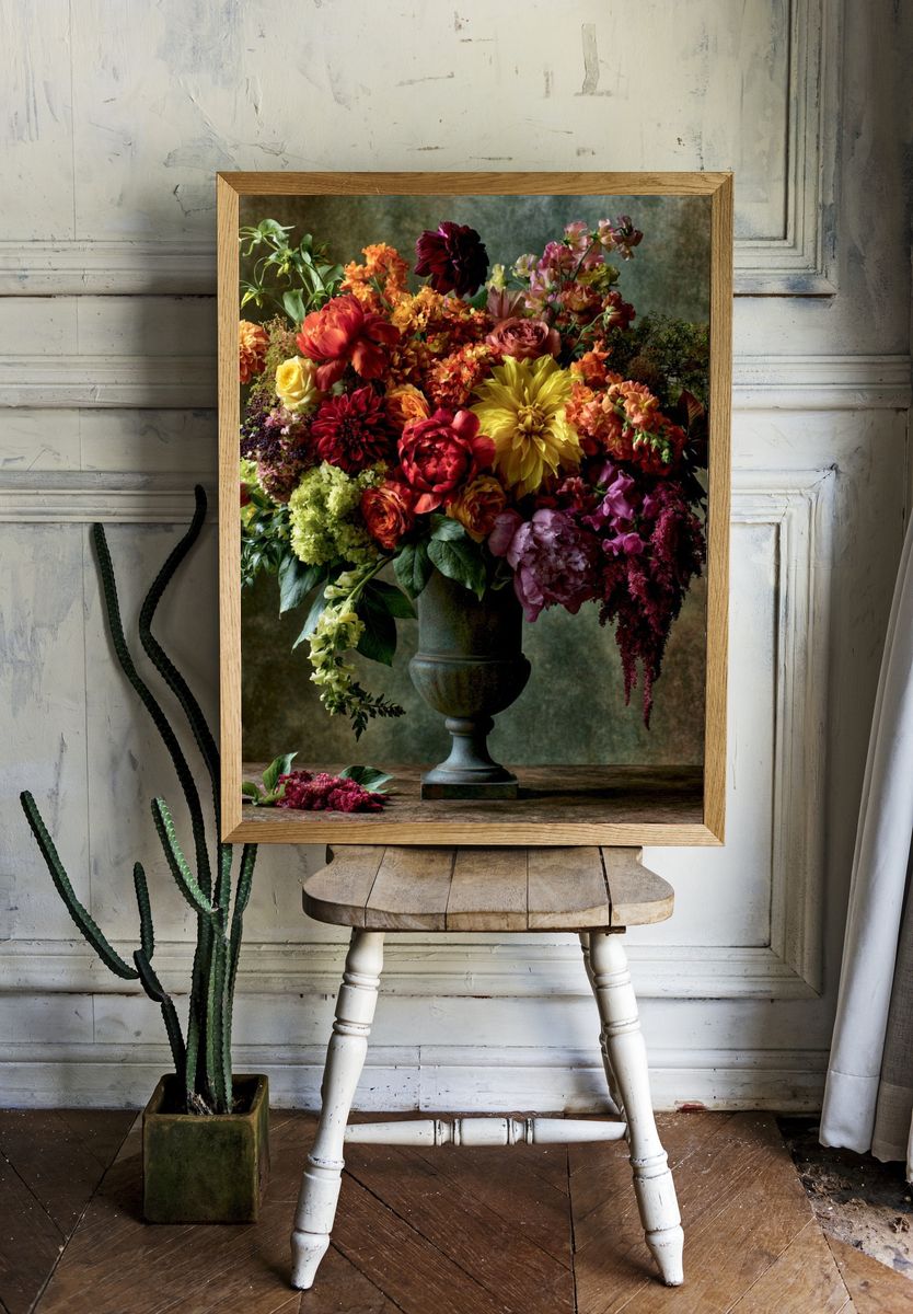 Lush Floral Still Life Poster. room preview