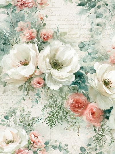 Pastel Floral Watercolor Print.