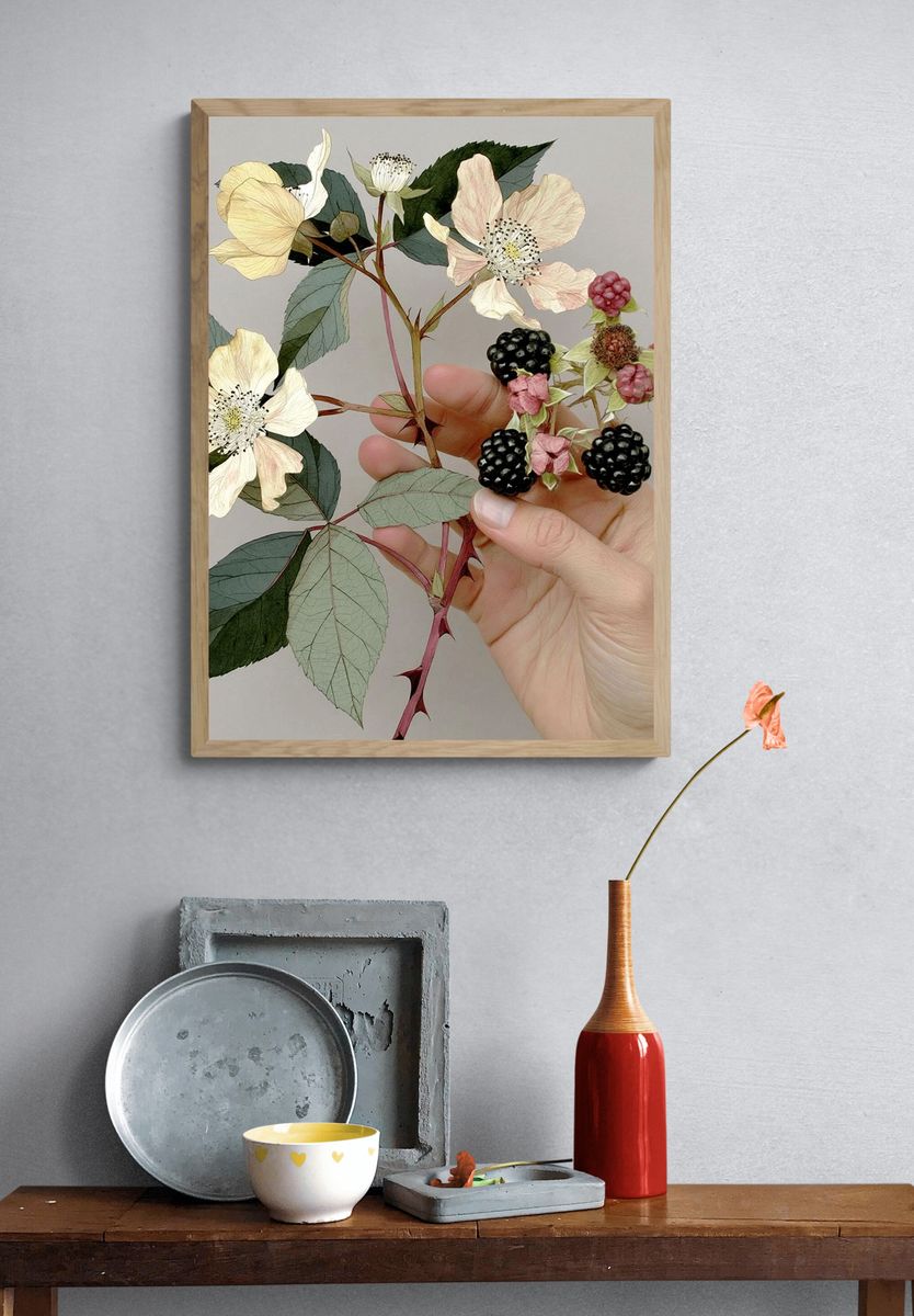 Pressed Botanical Hand Poster. — room view 3