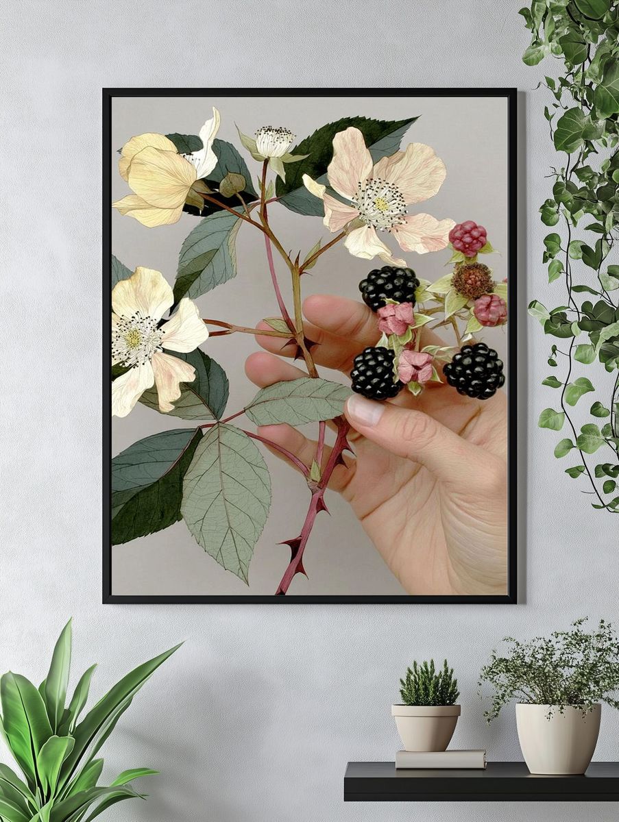 Pressed Botanical Hand Poster. — room view 4