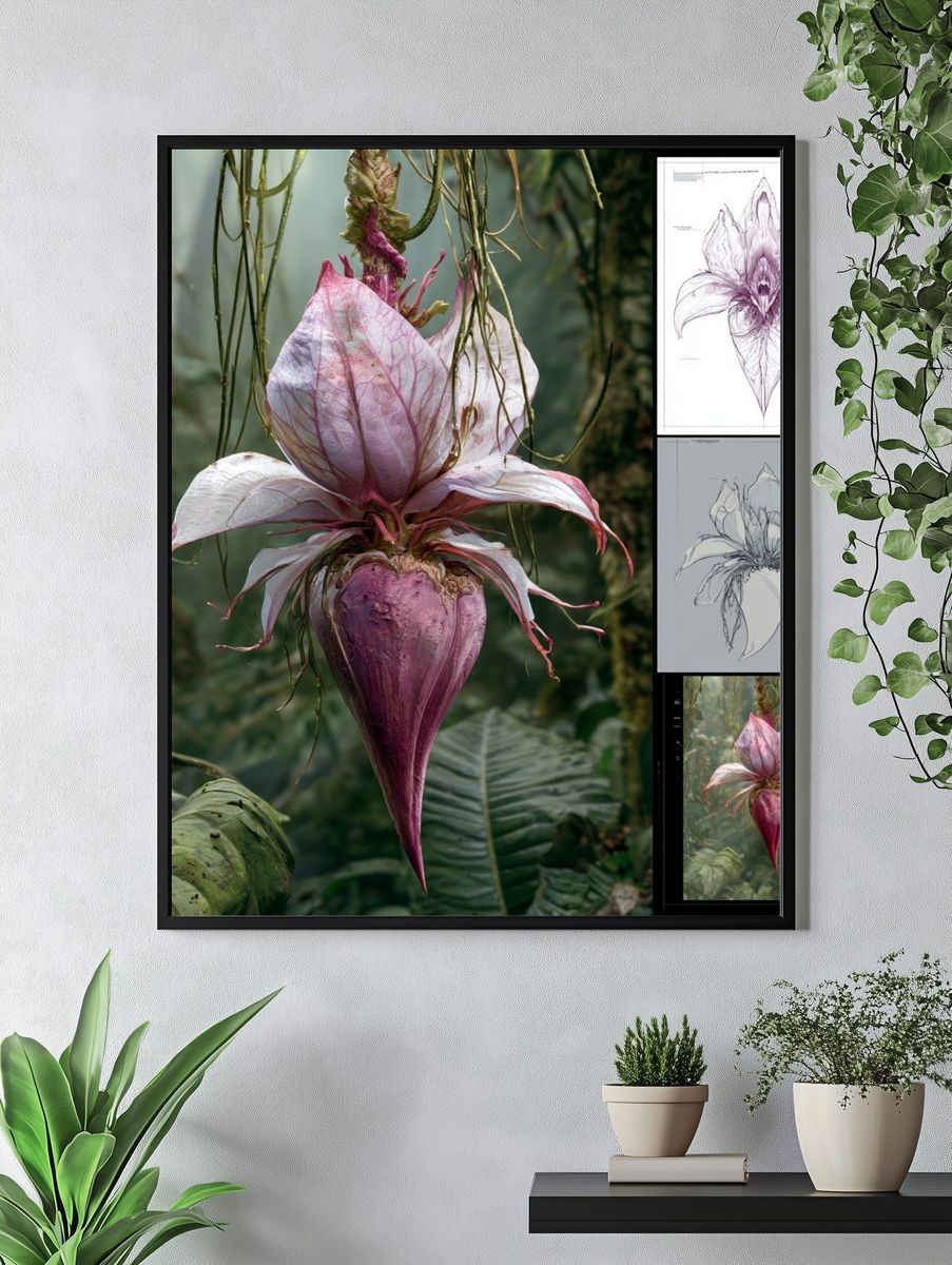 Exotic Orchid Botanical Poster. — room view 4