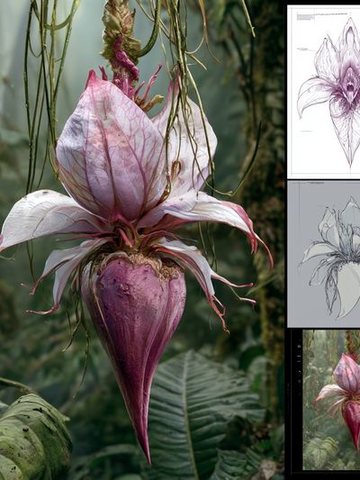 Exotic Orchid Botanical Poster. poster