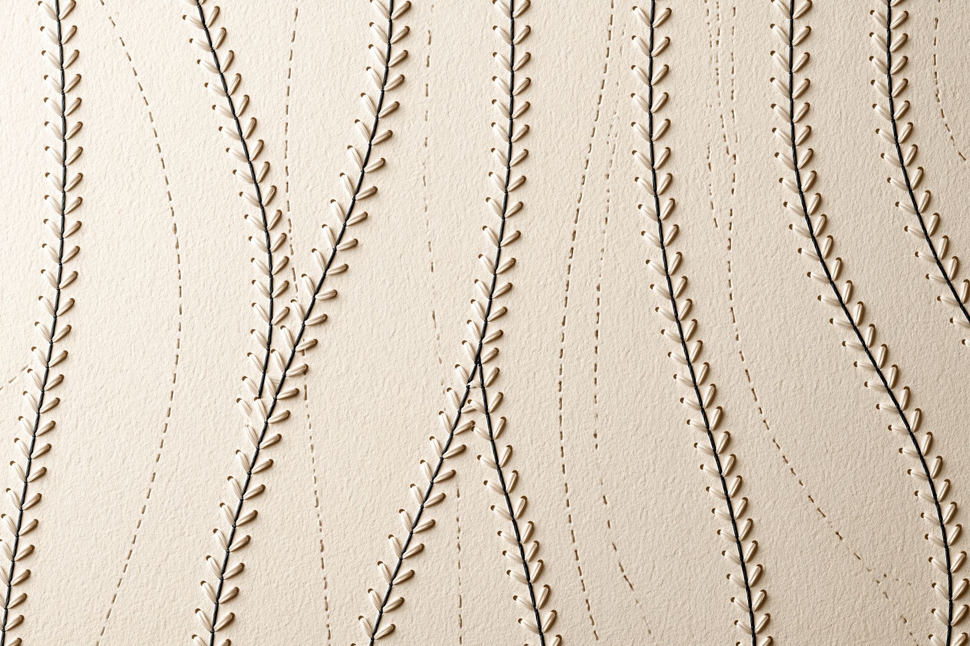 Botanical Stitch Pattern Print. poster detail