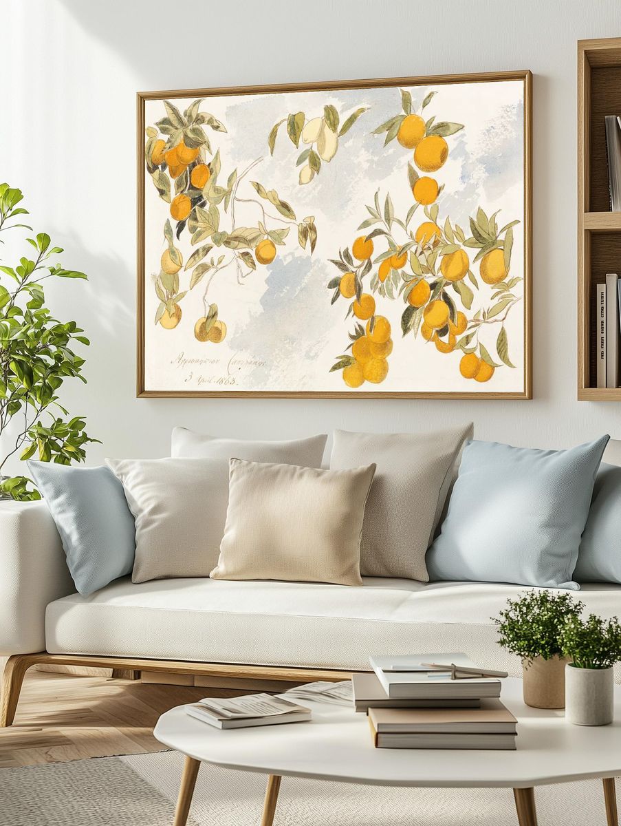 Fruit tree (1863) watercolor Edward. — room view 2