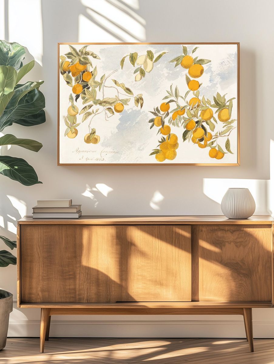 Fruit tree (1863) watercolor Edward. — room view 3