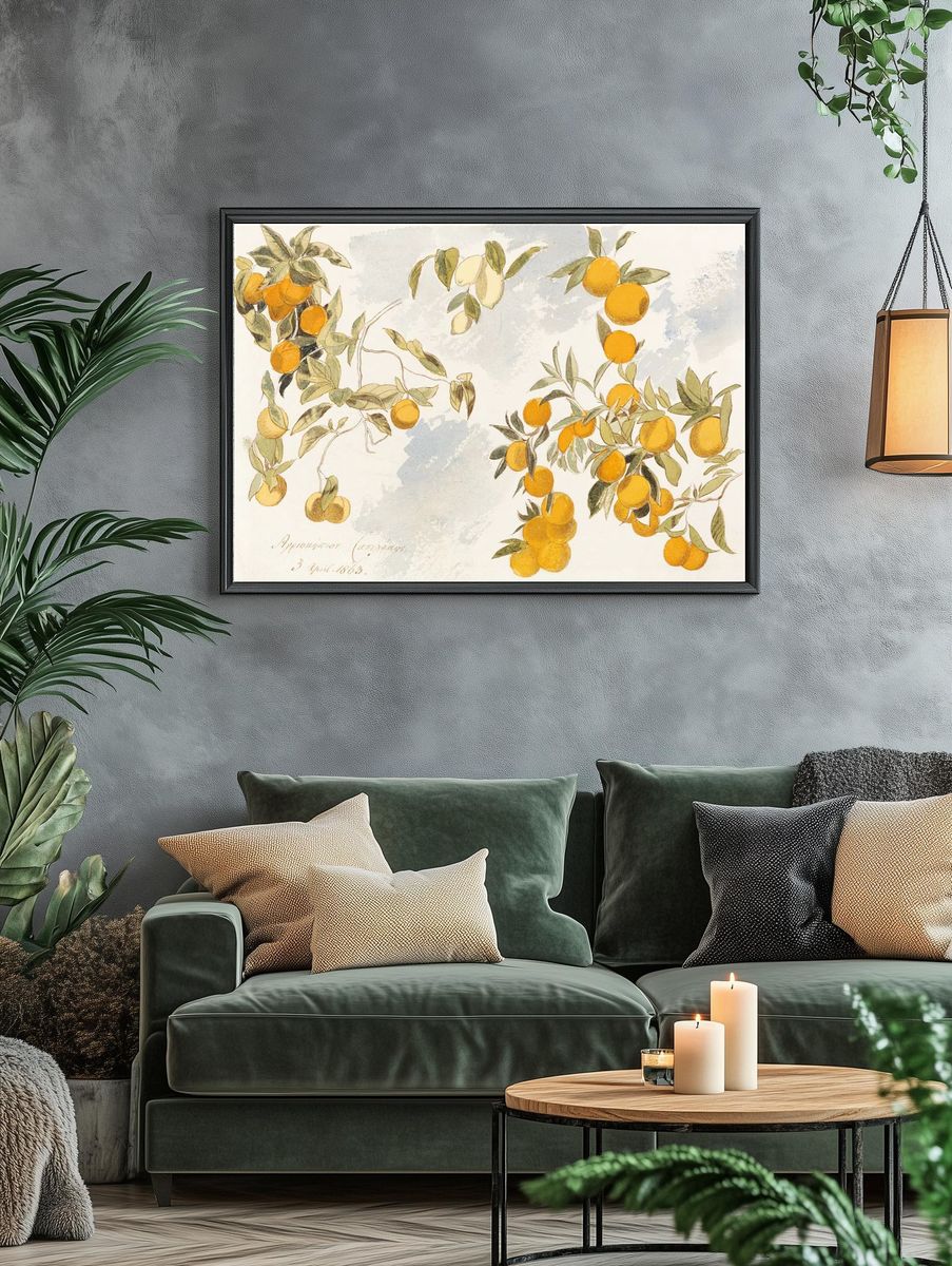 Fruit tree (1863) watercolor Edward. — room view 4