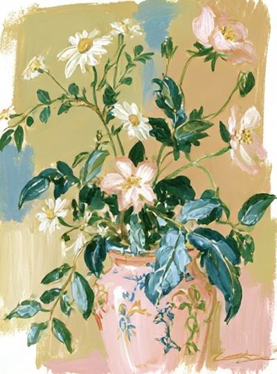 Floral Vase Impressionist Poster.