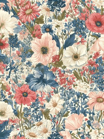 Pastel Wildflower Botanical Print. poster