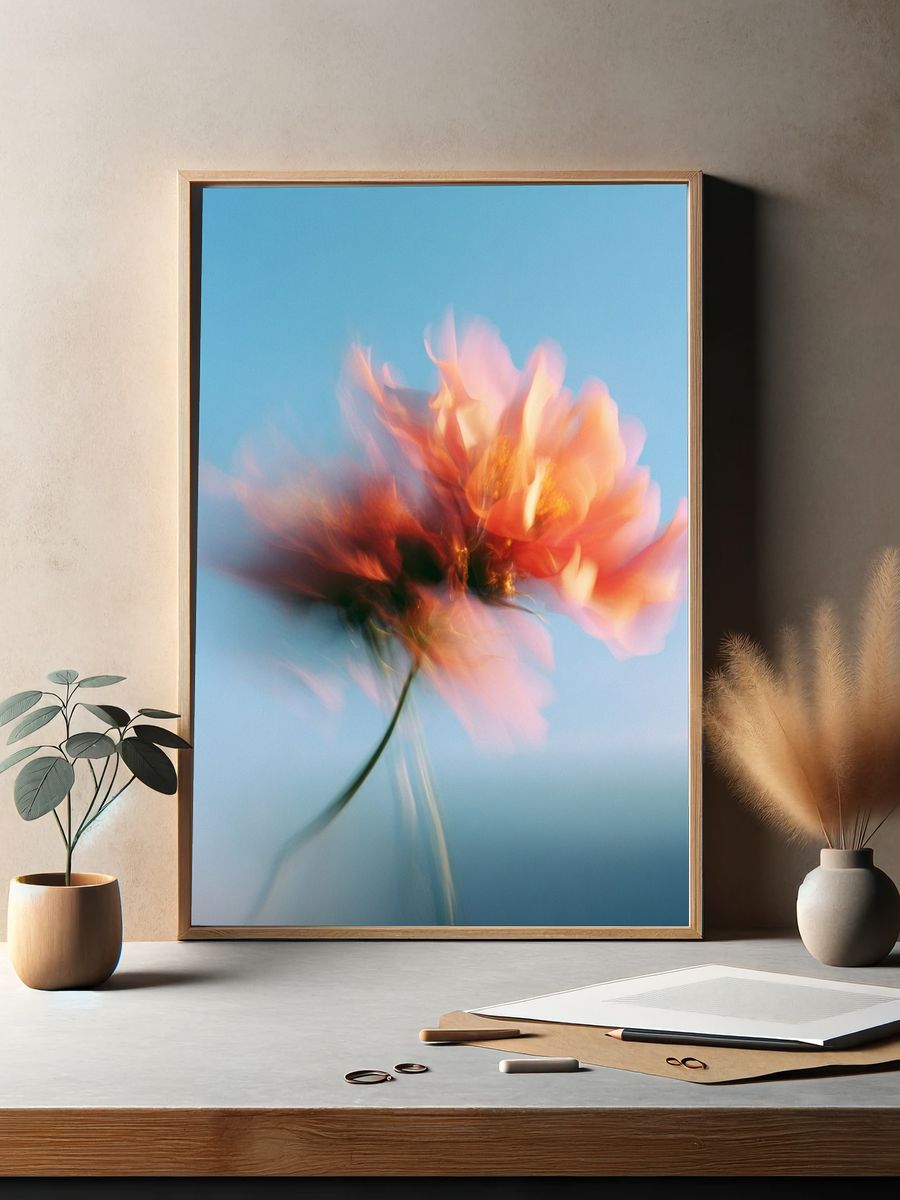 Blurred Flower Abstract Print. — room view 2