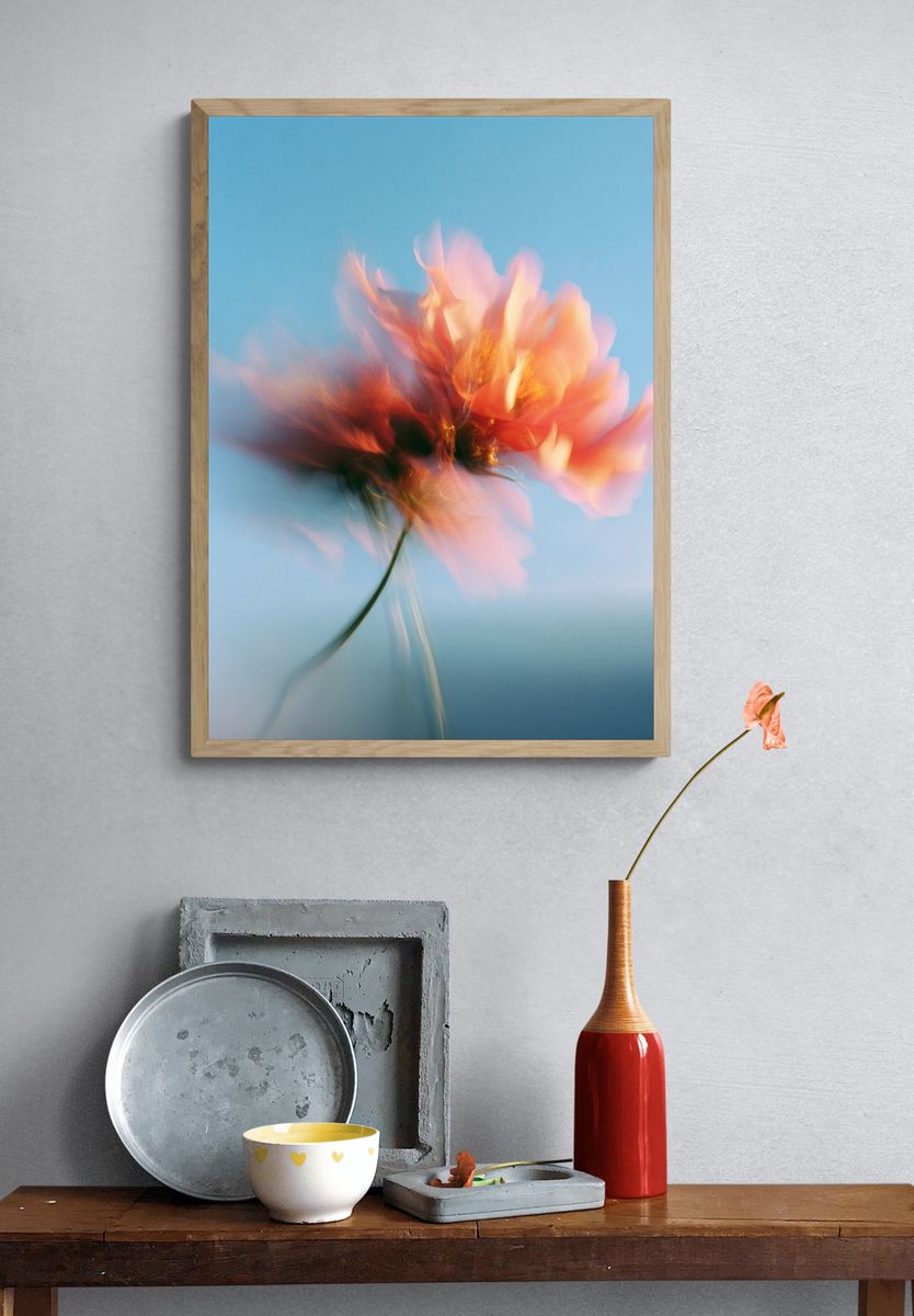 Blurred Flower Abstract Print. — room view 3
