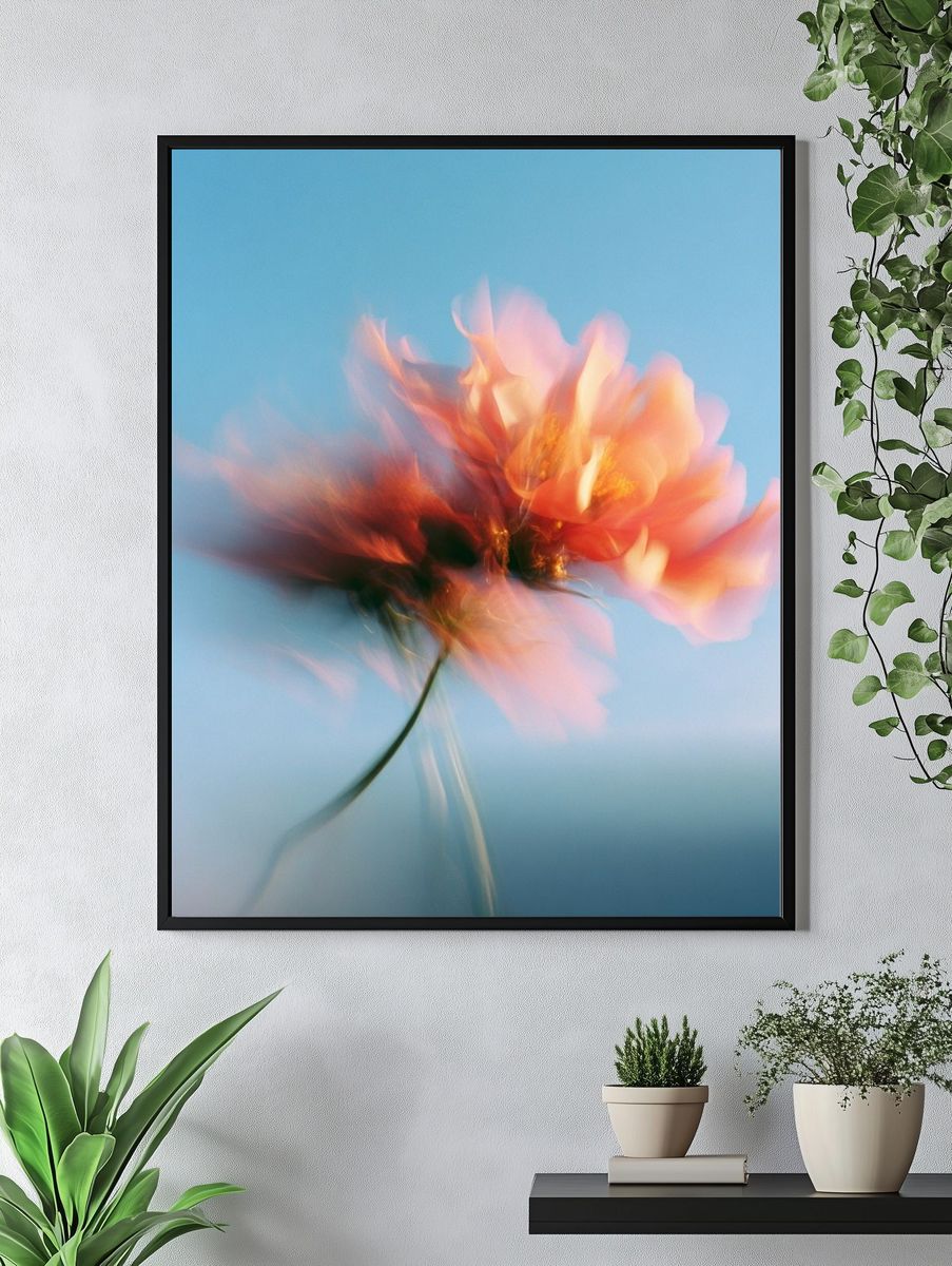 Blurred Flower Abstract Print. — room view 4