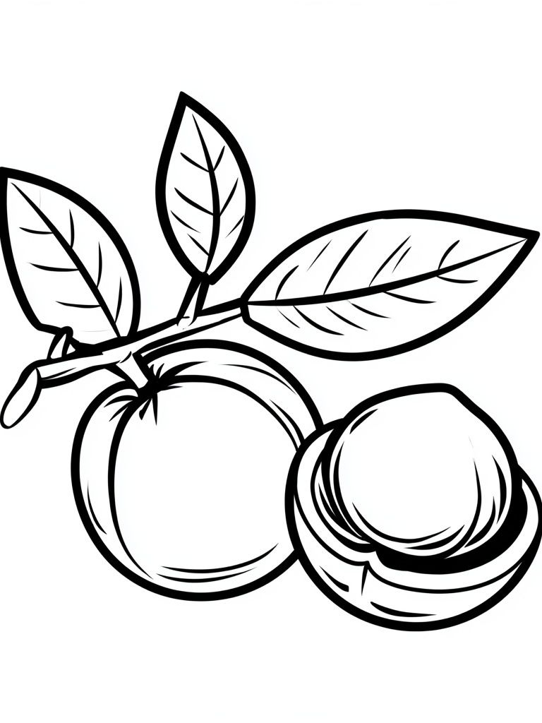 Peach Branch Line Art Poster. poster detail