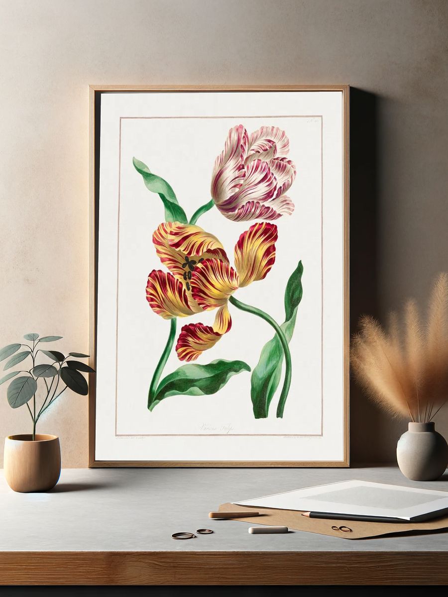 Various Tulips (1791) high resolution. — room view 2