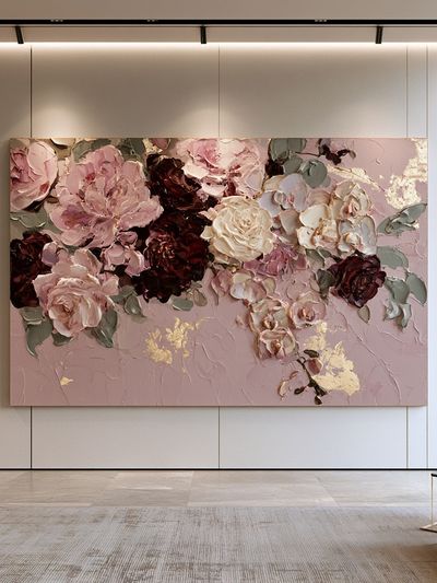 Blush Floral Texture Print.