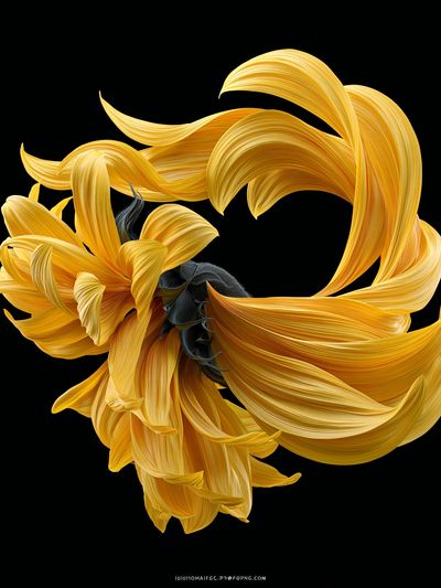 Golden Sunflower Bloom Print. poster