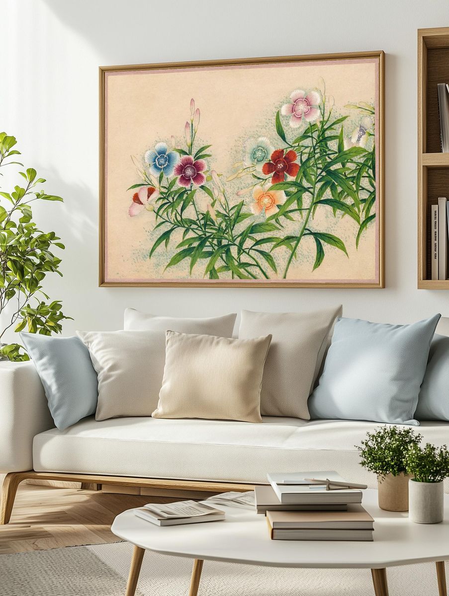 Pinks (18th Century) painting high. — room view 2