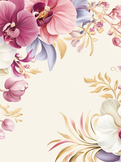 Pastel Orchid Floral Print.